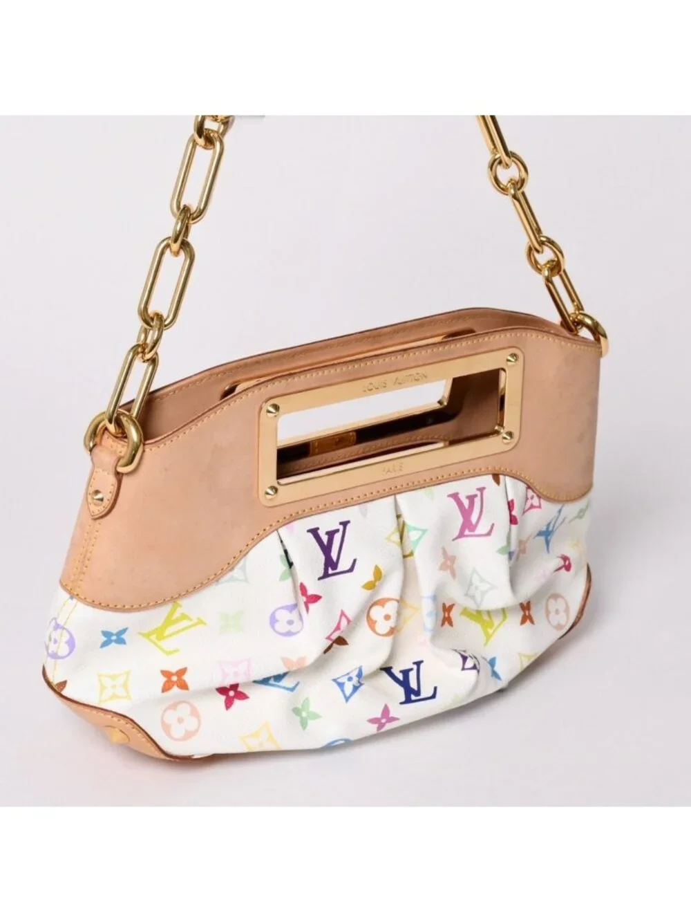 Louis Vuitton Monogram Multicolor Judy PM Takashi Murakami Handbag White
